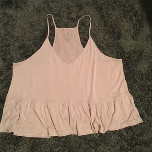 Pale Pink American Eagle Flowy Tank Top